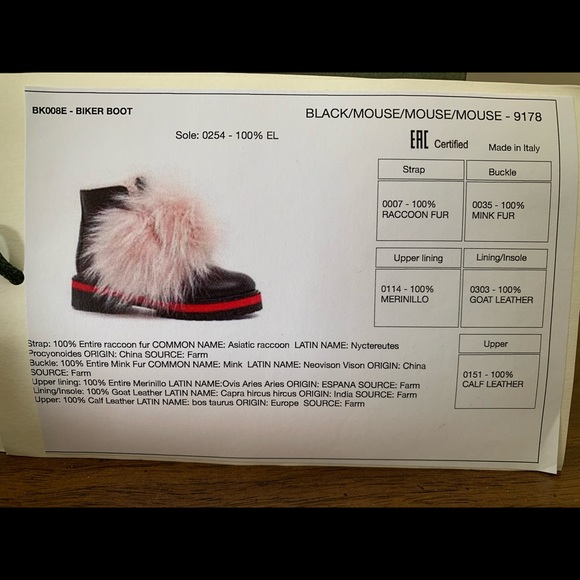 Mr&Mrs Italy - leather biker booties with pink fur - Picture 4 of 5